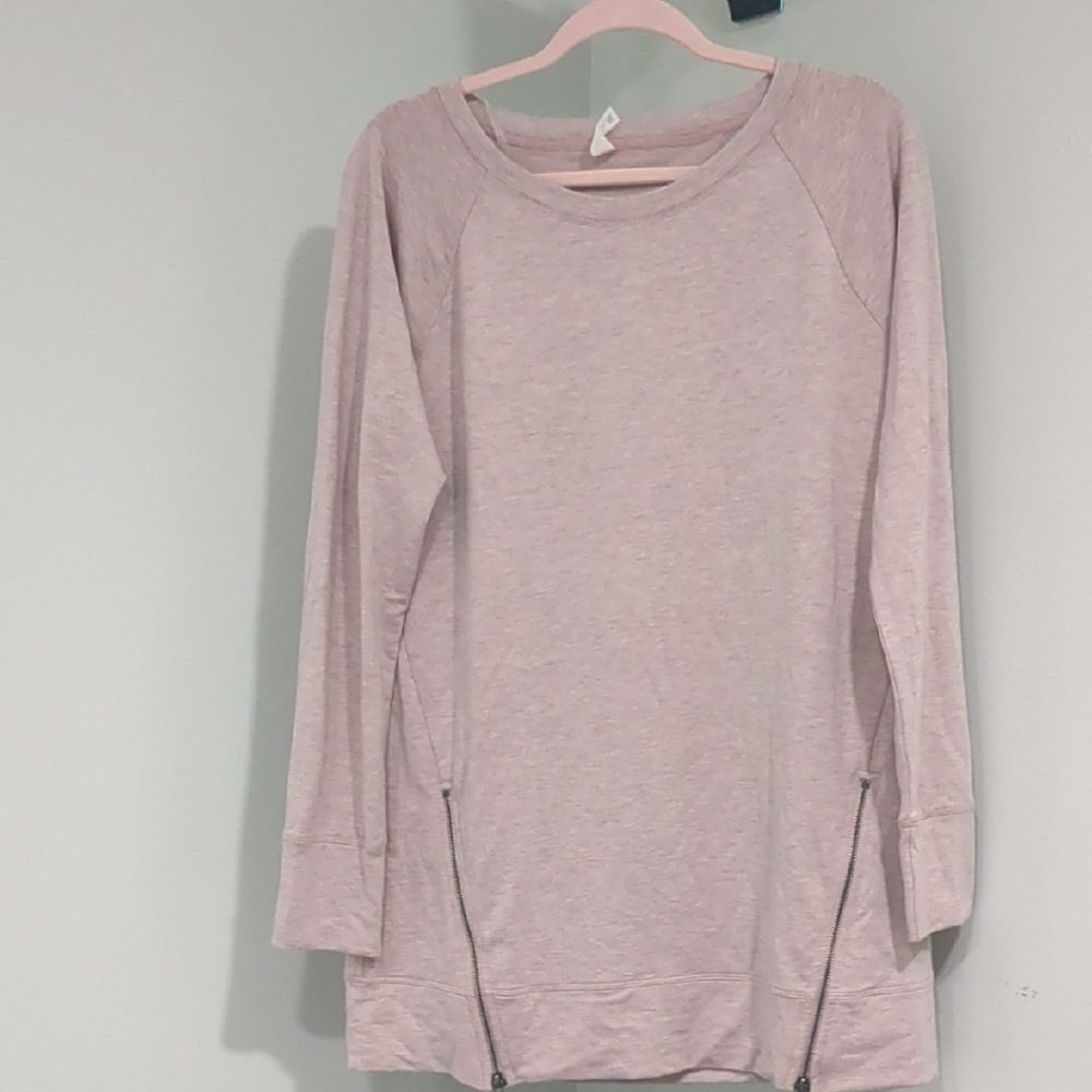 Ideology Women's Light Pink Crew Neck Sweater